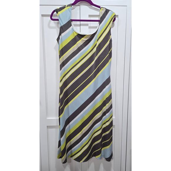 Merona Striped Sleeveless Midi Dress - Medium - Picture 2 of 16